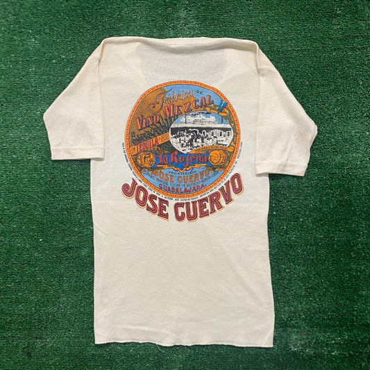 Vintage 70s 80s Jose Cuervo Tequila Long Johns Henley Tee