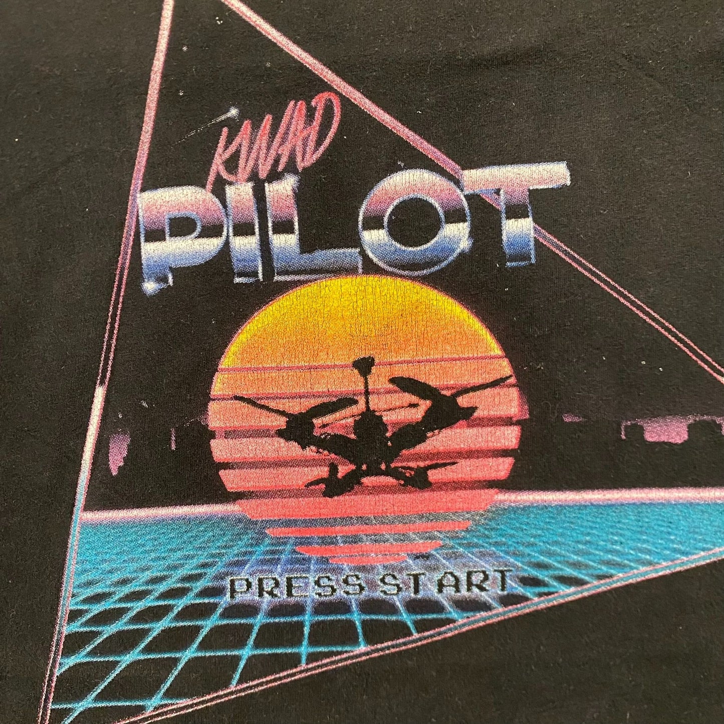 Drone Pilot Neon Matrix Cyberpunk Digital T-Shirt