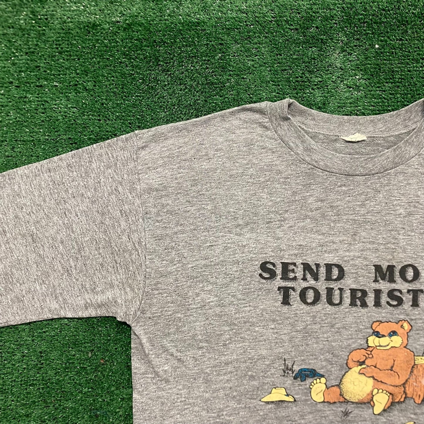 Vintage 80s Bear Nature Quote Funny Single Stitch Humor Tee