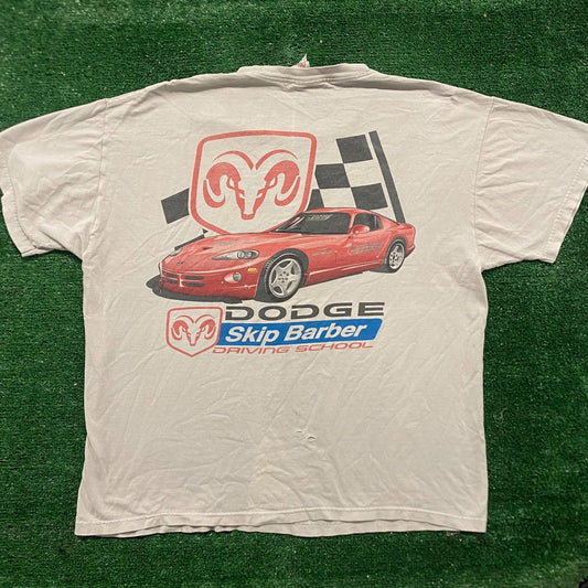 Vintage Y2K Dodge Driving School Automotive Racing T-Shirt