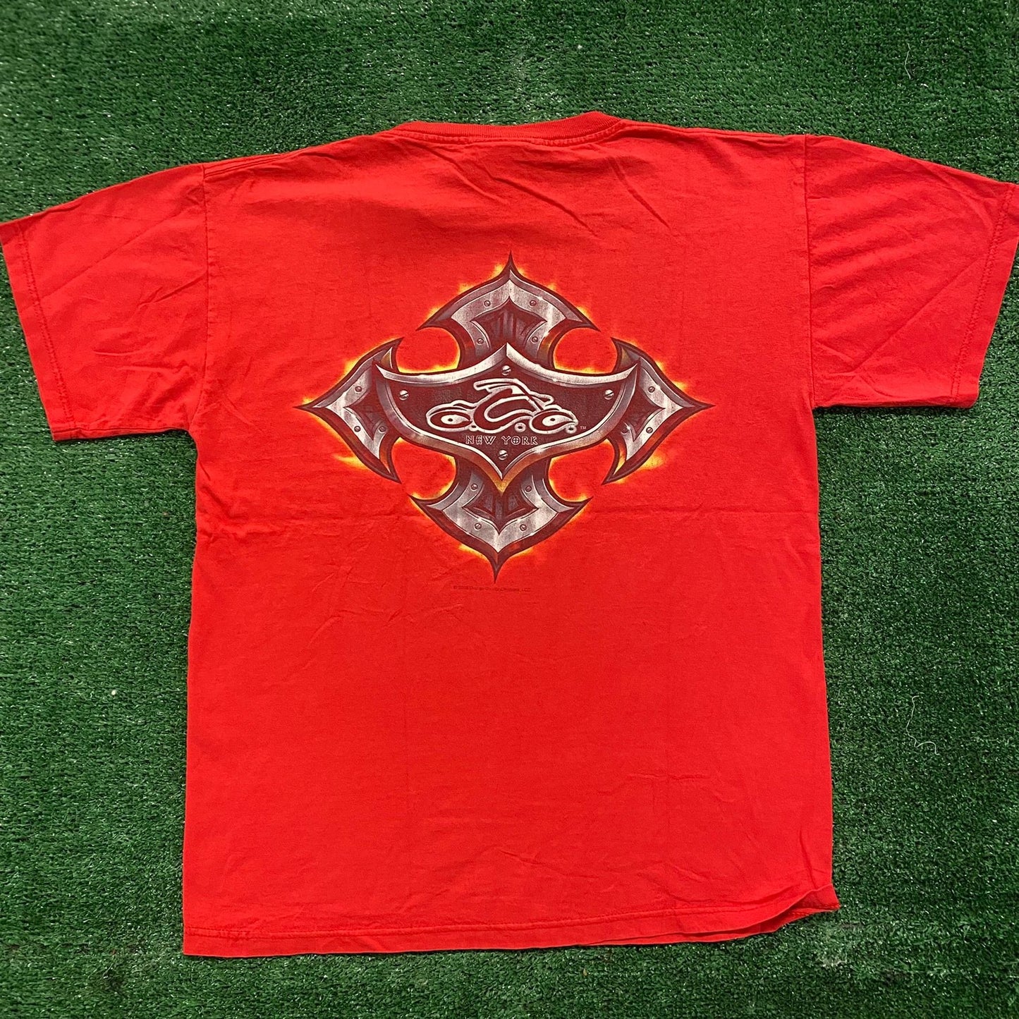 Vintage Y2K Orange County Choppers Chrome Punk Cross Tee