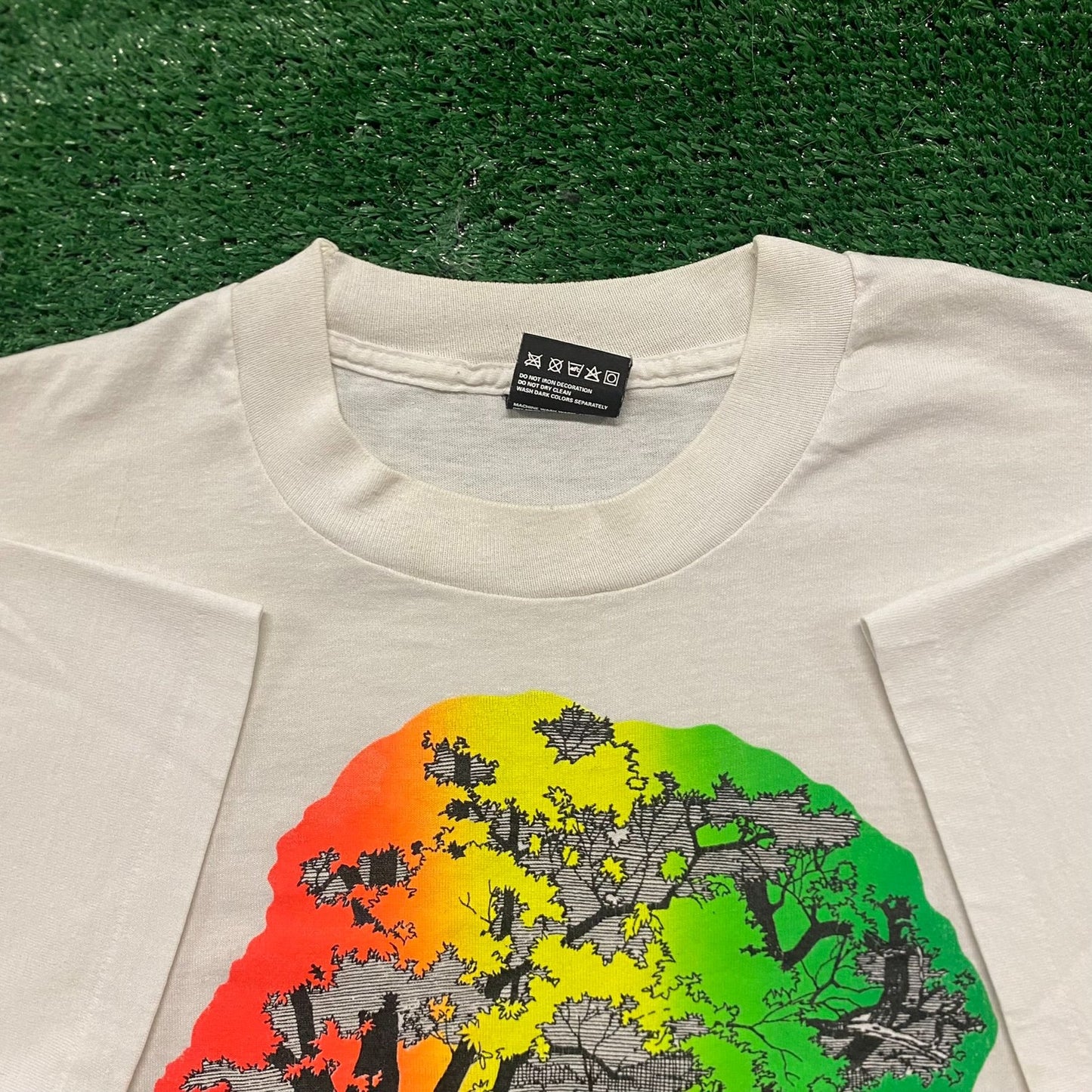 Rainbow Forest Trees Vintage 90s Nature T-Shirt