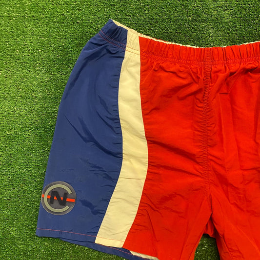 Nautica Competition Swimwear Striped Swim Trunks Shorts