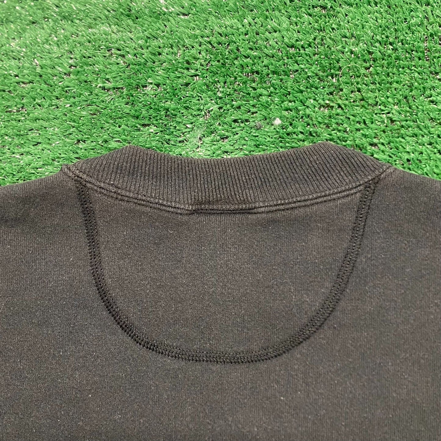 Vintage 90s Plain Black Crewneck Sun Faded Blank Sweatshirt