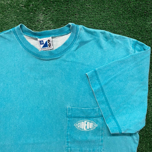 Vintage 80s Sideout Logo Essential Single Stitch Surf Tee