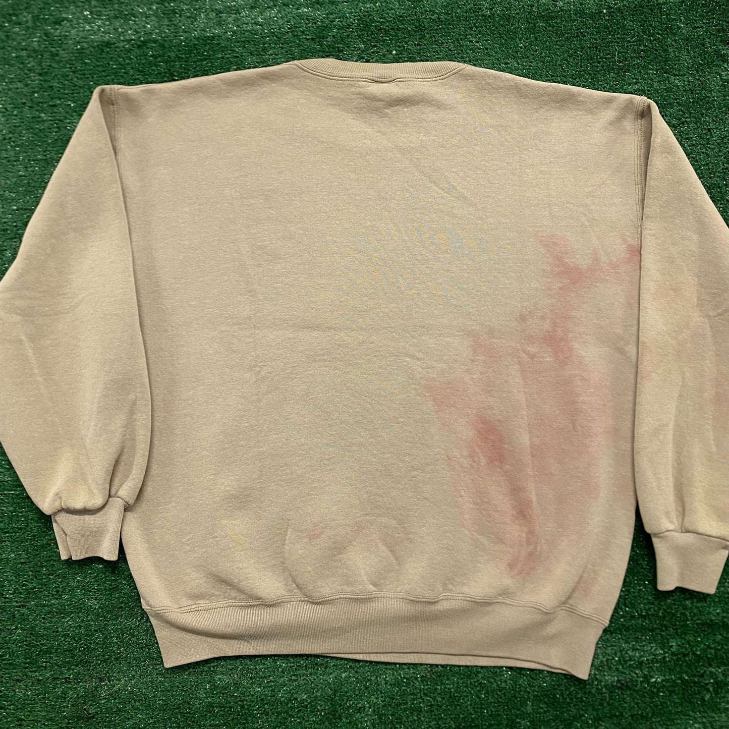 Vintage 90s Russell Crewneck Beige Tan Tonal Sweatshirt