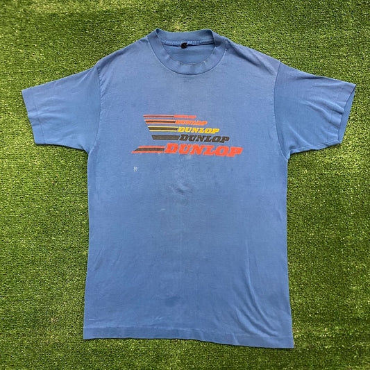 Vintage 80s Dunlop Racing Single Stitch Automotive T-Shirt