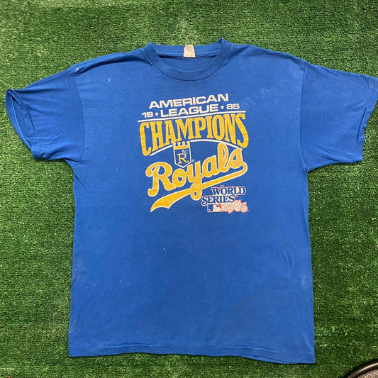 Vintage 80s Kansas City Royals Single Stitch MLB Sports Tee