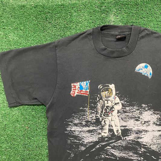 Vintage 80s NASA Moon Astronaut Single Stitch Space T-Shirt