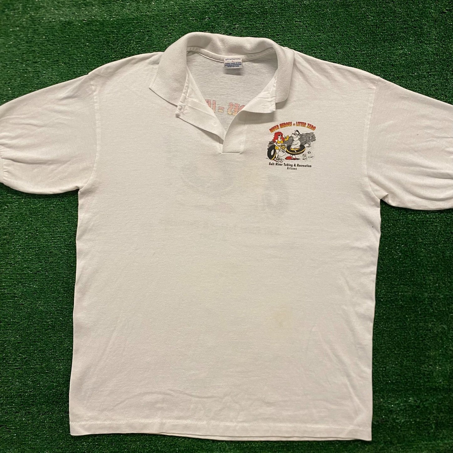 River Hero Litter Vintage 90s Environment Polo Shirt