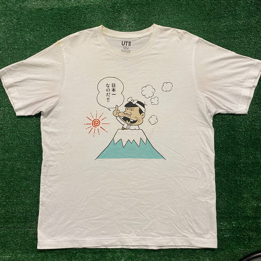 Vintage Y2K Uniqlo UT Nippon Omiyage Fuji Japanese Art Tee