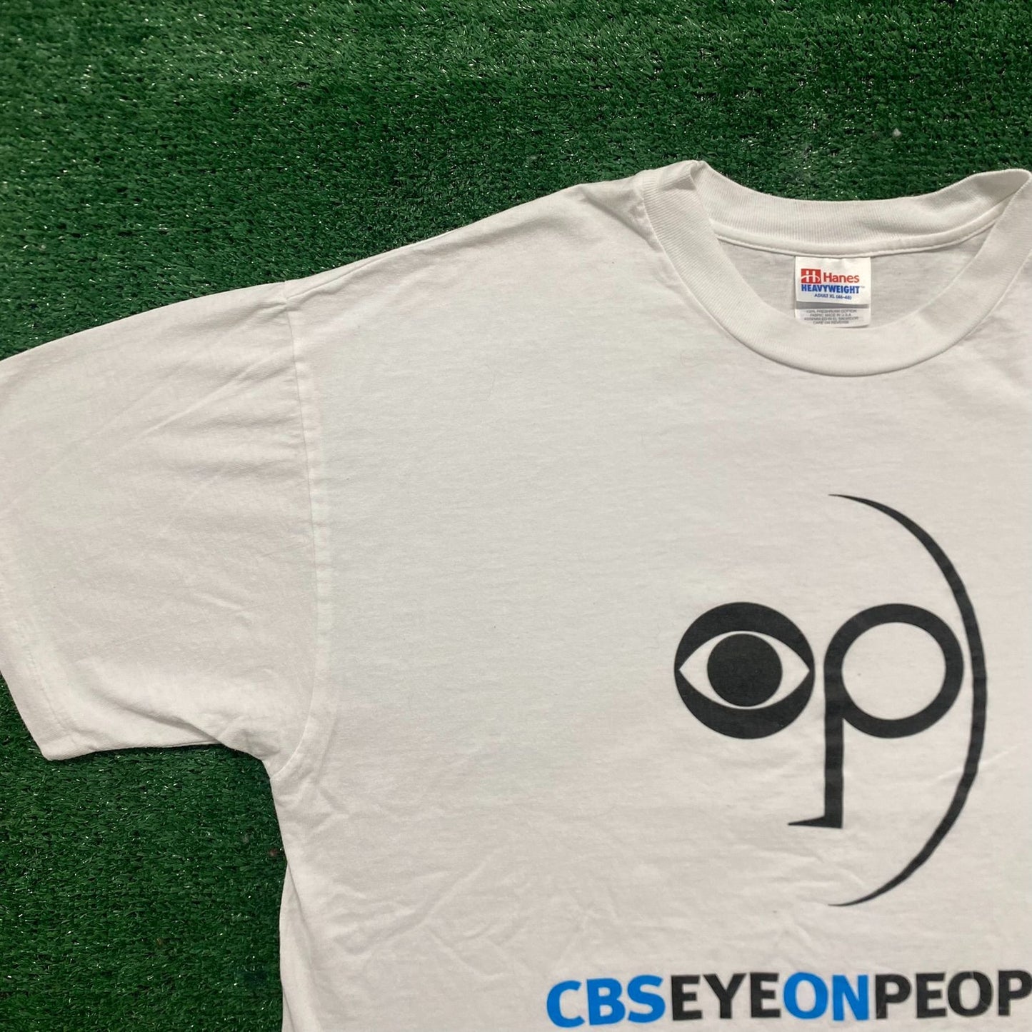 Vintage Y2K CBS News Shirt Television TV Journalism Tee