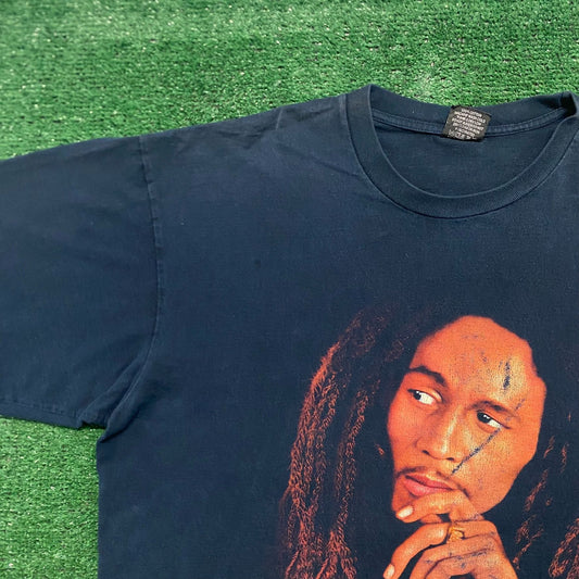 Vintage Y2K Bob Marley Essential Sun Faded Baggy Band Tee