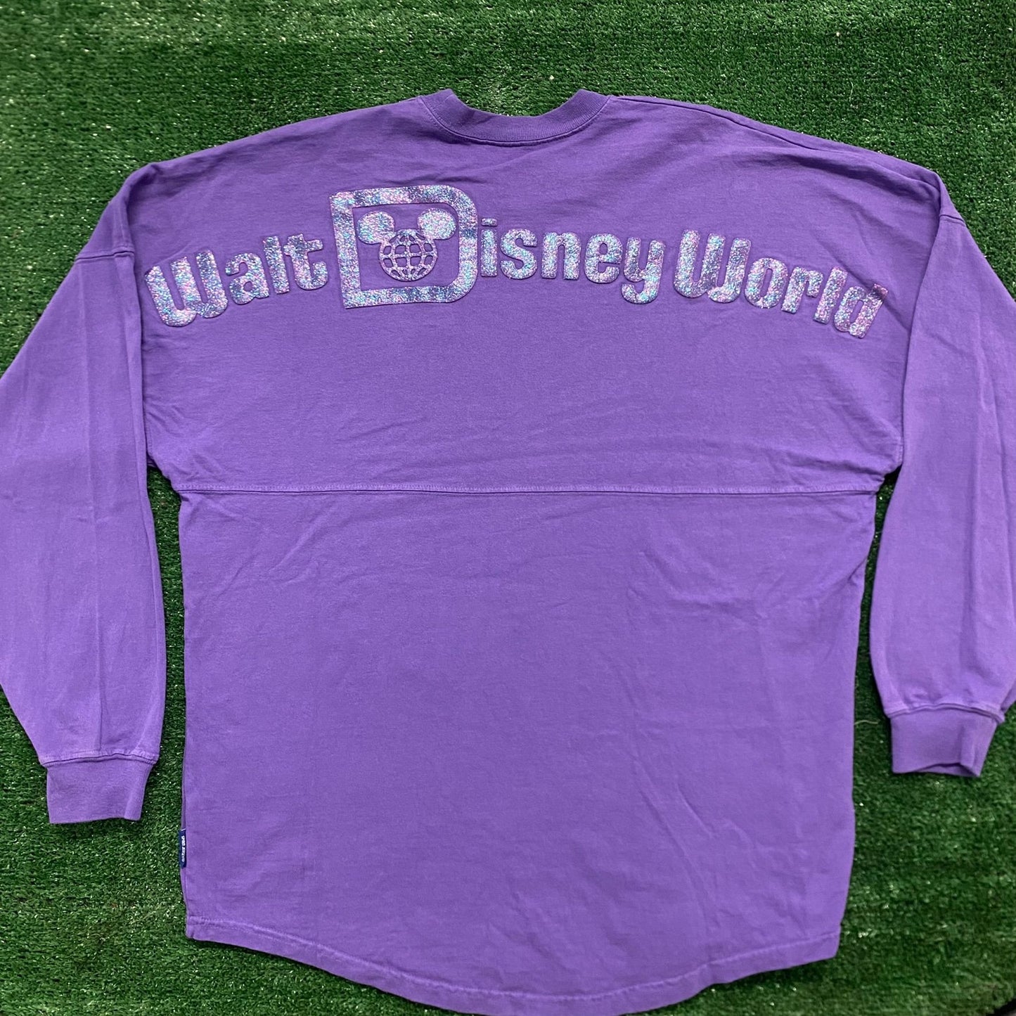 Vintage Y2K Walt Disney World Spirit Jersey Purple Glitter