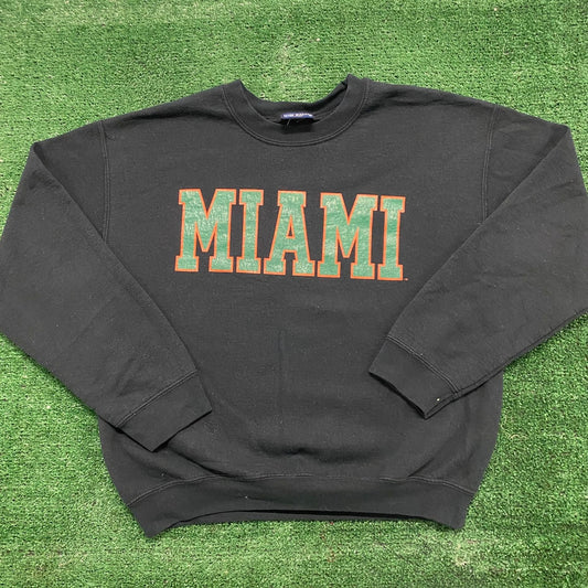 Vintage 90s Miami Hurricanes Sweatshirt College Crewneck