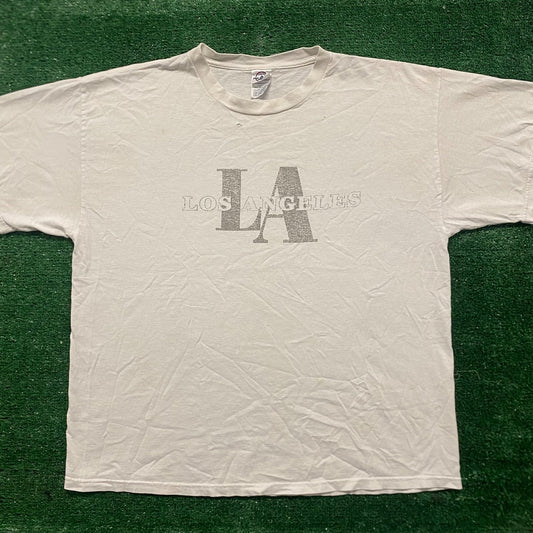 Vintage Y2K Los Angeles California Drill Baggy Tourist Tee