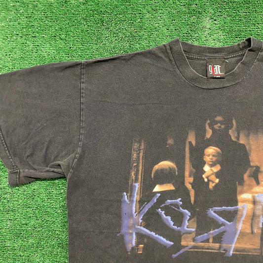 Vintage 90s Korn Life is Peachy Sun Faded Nu Metal Band Tee