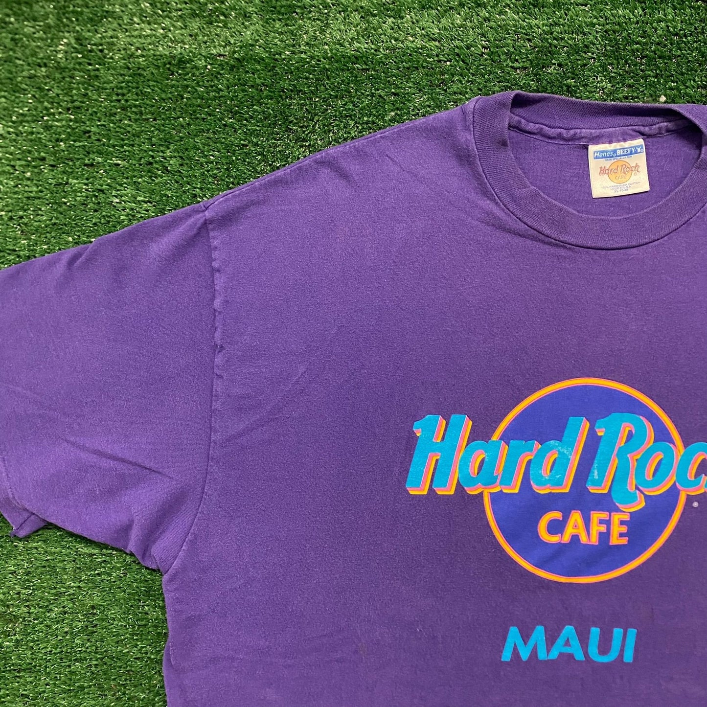 Vintage 90s Hard Rock Cafe Maui Hawaii Single Stitch Tee