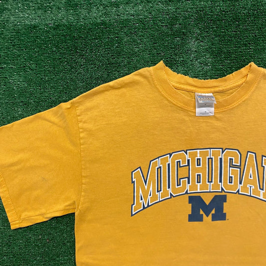 Vintage Y2K Michigan Wolverines Essential College Sports Tee