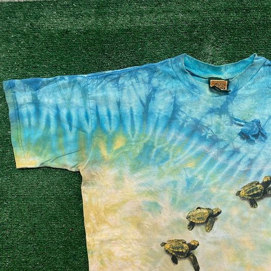 Vintage 90s Essential Beach Turtle Nature Animals T-Shirt