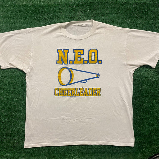 Vintage 80s Cheerleader Shirt Retro Single Stitch School Tee