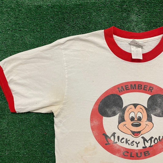 Vintage Y2K Essential Mickey Mouse Club Ringer T-Shirt