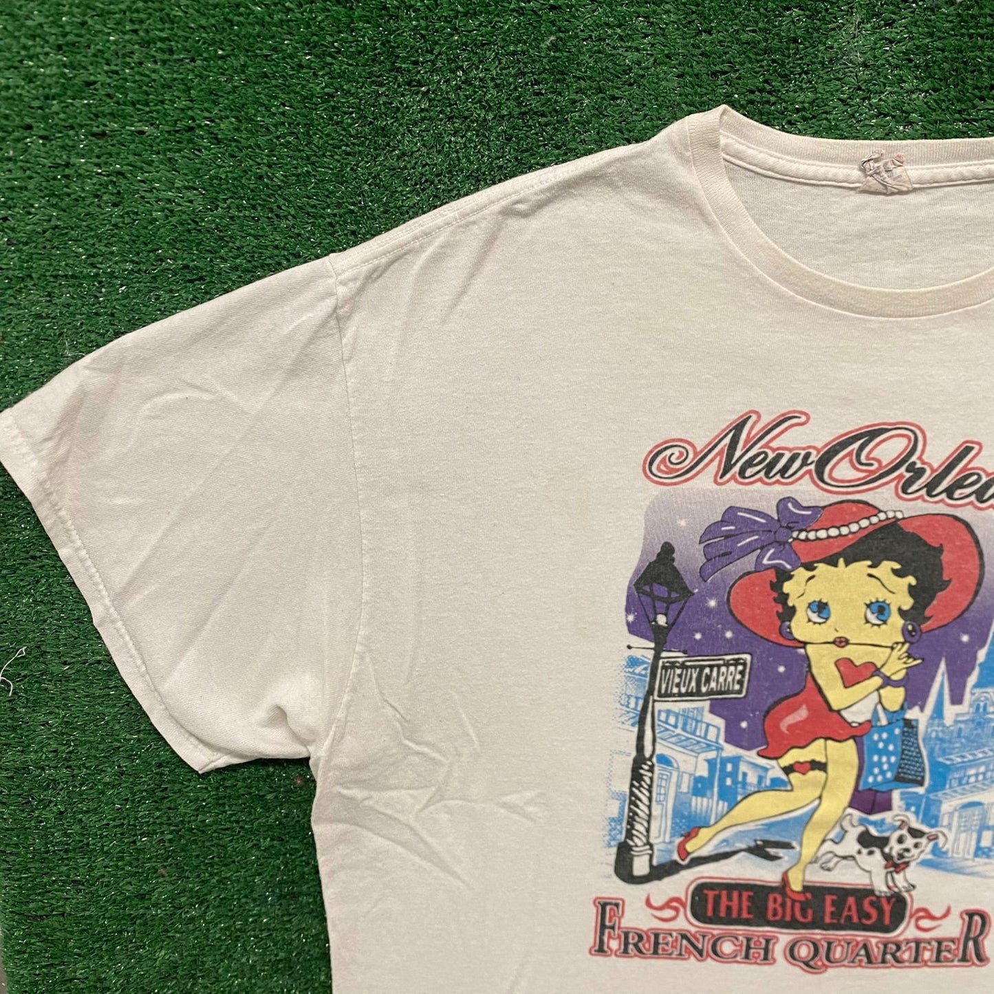 Vintage Y2K Betty Boop Shirt New Orleans Cartoon Comic Tee