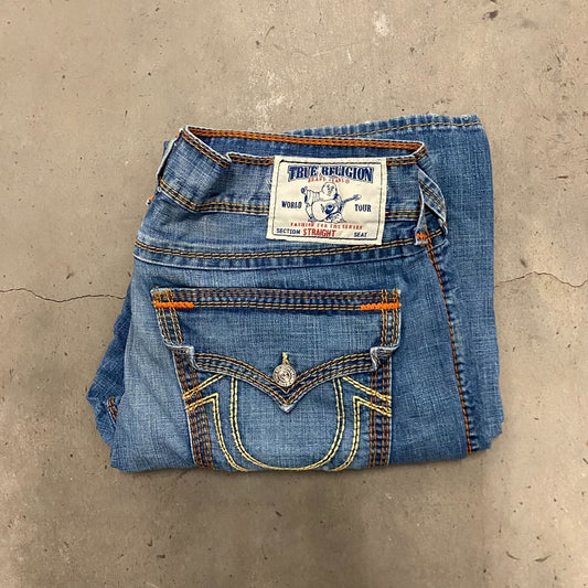 Vintage Y2K Essential True Religion Mega T Straight Jeans