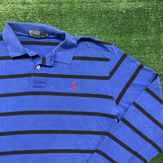 Vintage 90s Polo Ralph Lauren Essential Striped Rugby Shirt