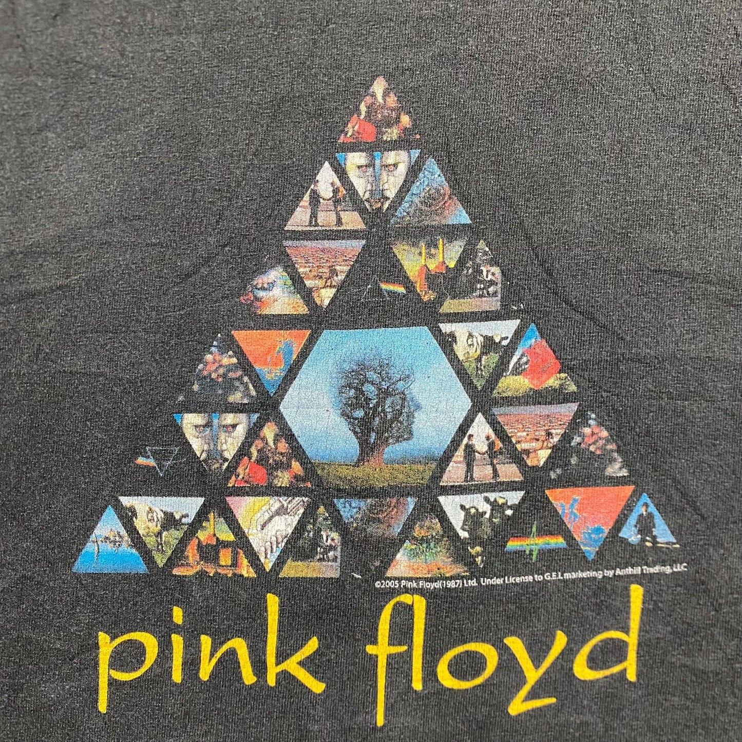 Vintage Y2K Pink Floyd Rock Band Sun Faded Punk Grunge Tee