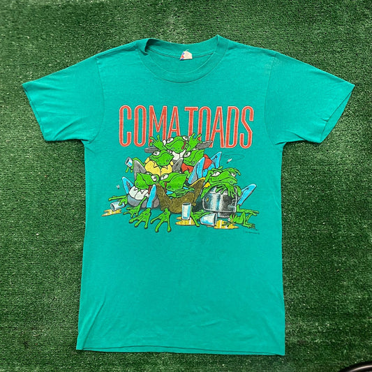 Vintage 80s Coma Toads Funny Frog Humor Single Stich Tee