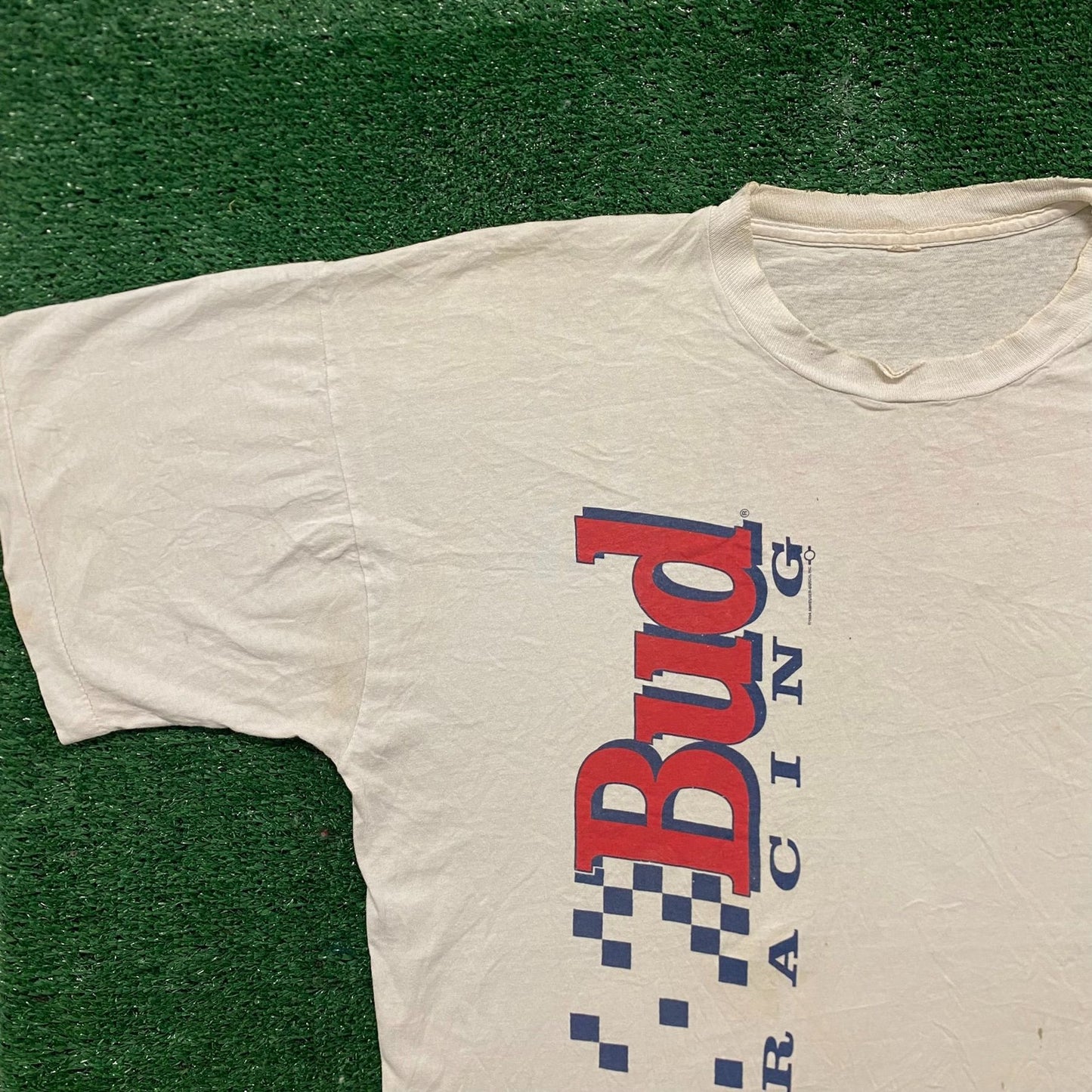 Vintage 90s Essential Budweiser Racing Single Stitch T-Shirt