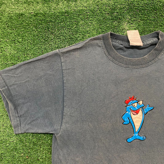Vintage 90s StarKist Tuna Mascot Logo Sun Faded Food Tee