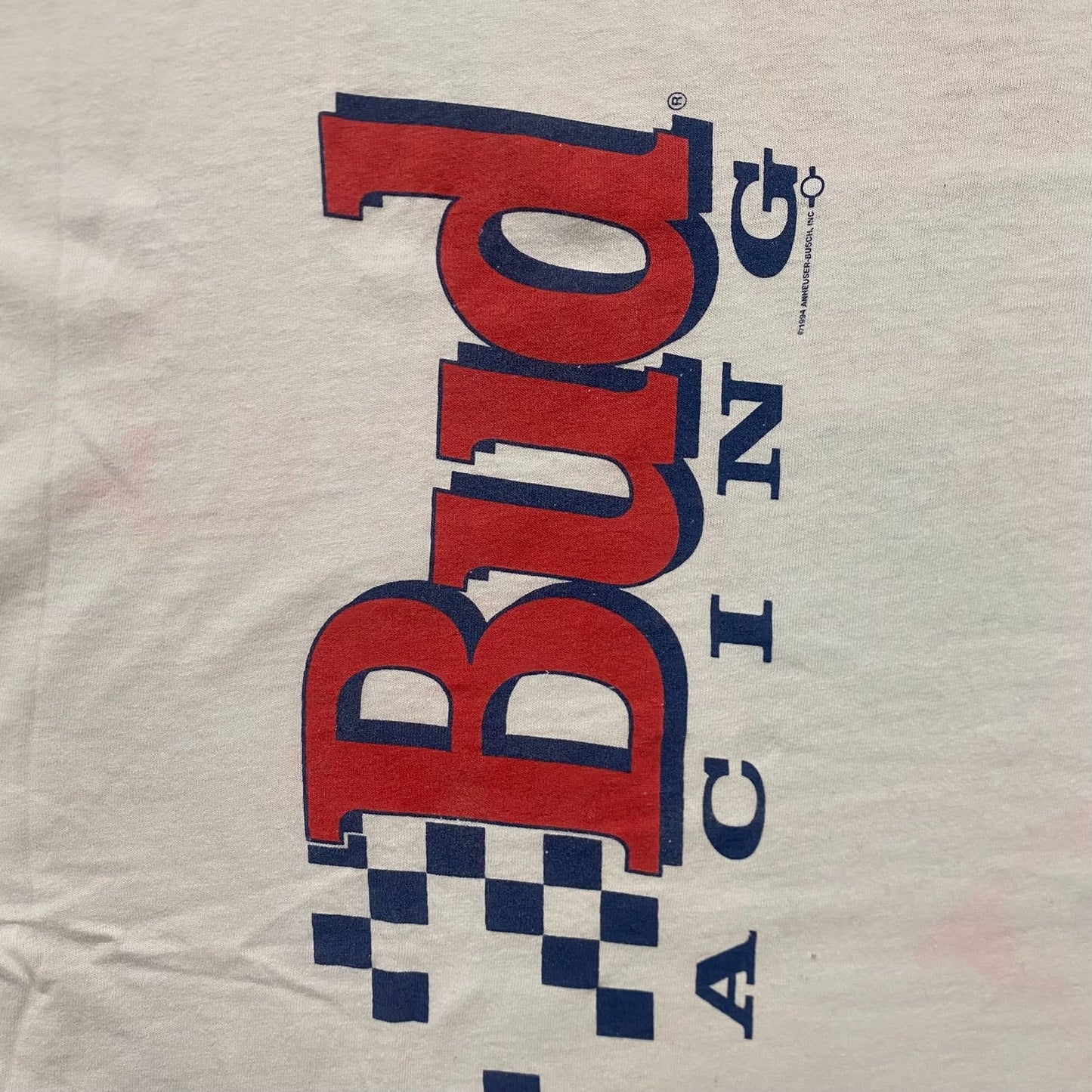 Vintage 90s Budweiser Racing Shirt Single Stitch Logo Tee