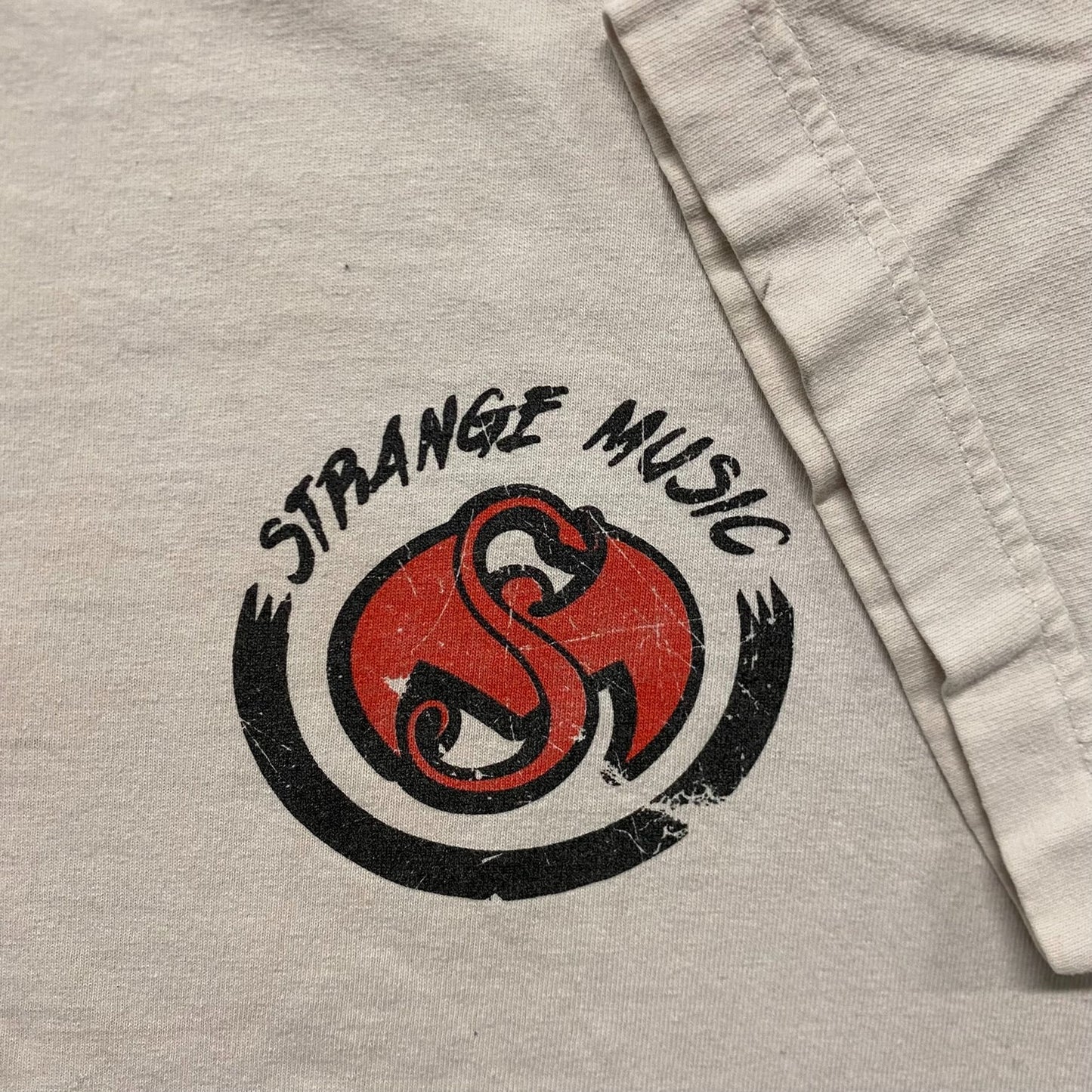 Vintage Y2K Strange Music Shirt Rap Hip Hop Label Logo Tee