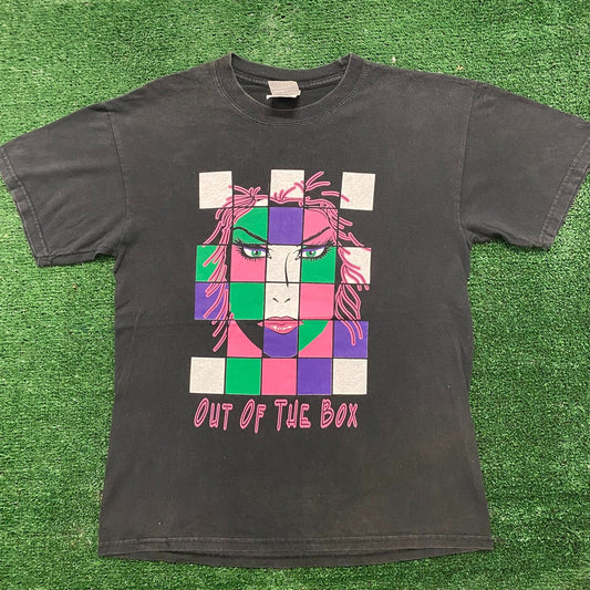 Vintage Y2K Sun Faded Reagan Pop Art Rock Band T-Shirt