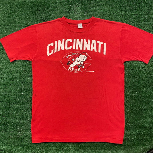 Vintage 80s Cincinnati Reds Single Stitch MLB Sports Tee