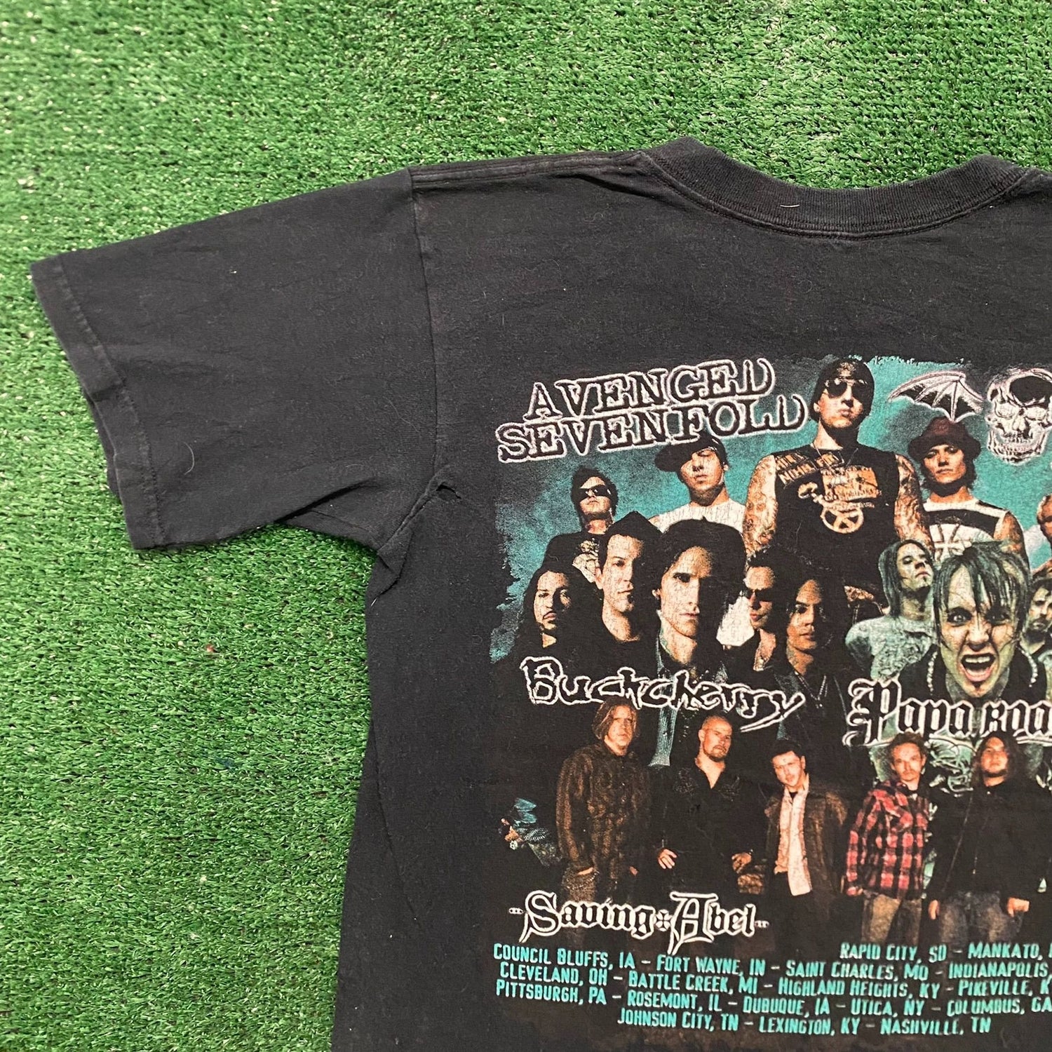 Thrift – Goth Y2K Avenged Vintage Band Sevenfold Skull Metal Agent T-Shirt