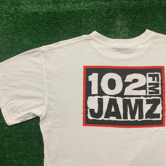 Vintage Y2K 102 Jamz FM Radio Baggy Rap Hip Hop Tee