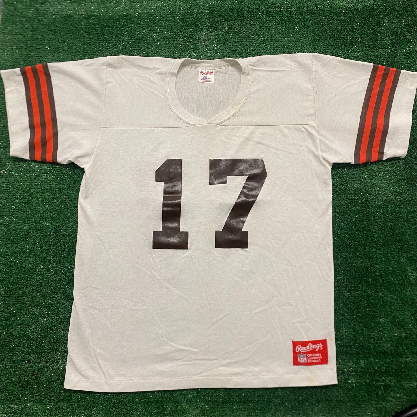 Vintage 80s Cleveland Browns Jersey Shirt Single Stitch Tee