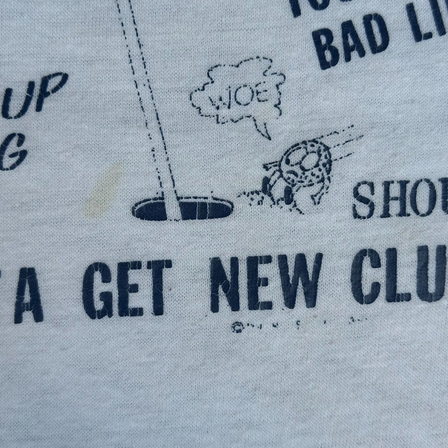 Vintage 80s Golf Excuses Raglan T-Shirt Single Stitch Humor Paper Thin 50/50 M