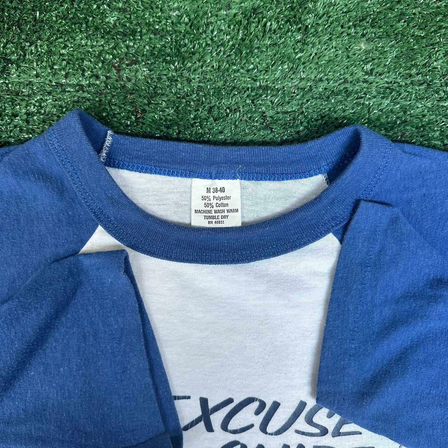 Vintage 80s Golf Excuses Raglan T-Shirt Single Stitch Humor Paper Thin 50/50 M