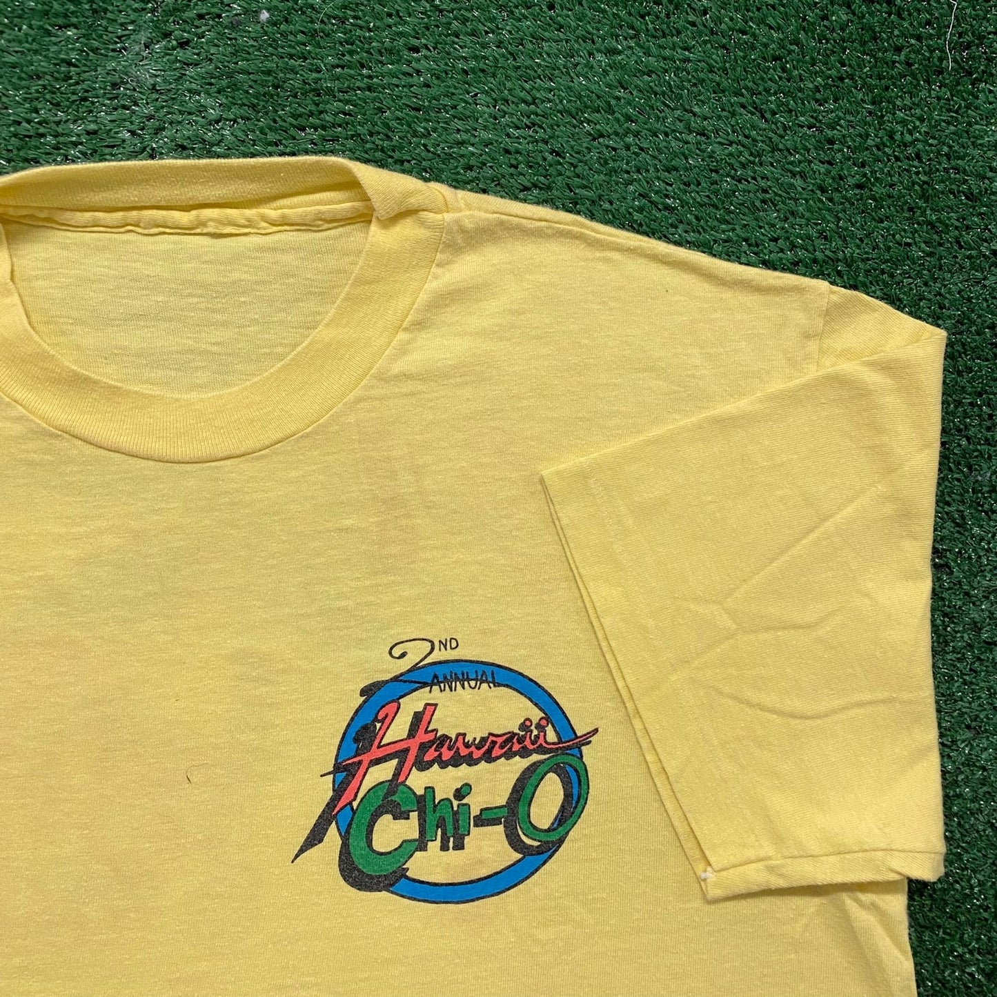 Vintage 80s Hawaii Chi-O Beach Fraternity Single Stitch Tee