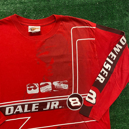 Vintage Y2K Budweiser Racing Shirt Dale Earnhardt NASCAR Tee