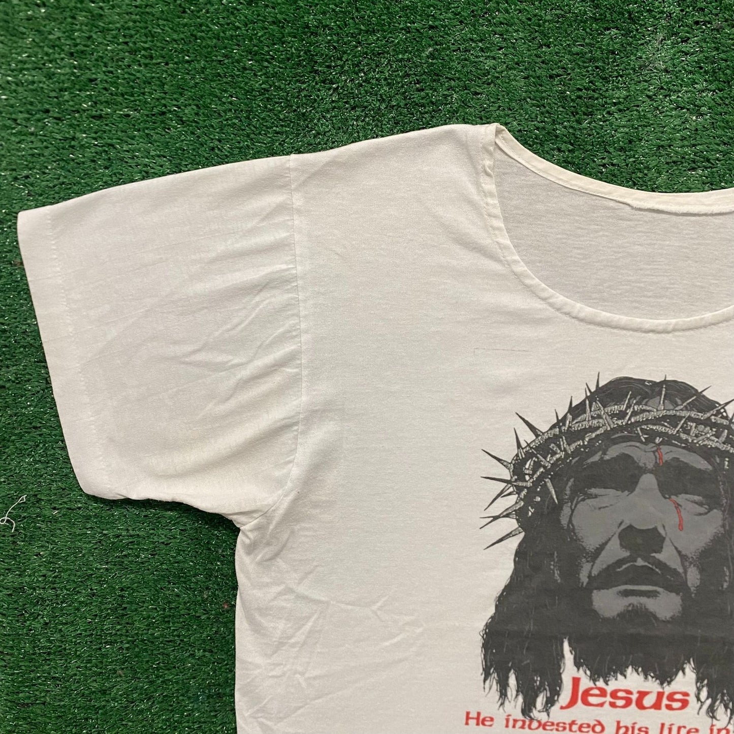 Vintage 80s Jesus Christ Shirt Single Stitch Christian Tee