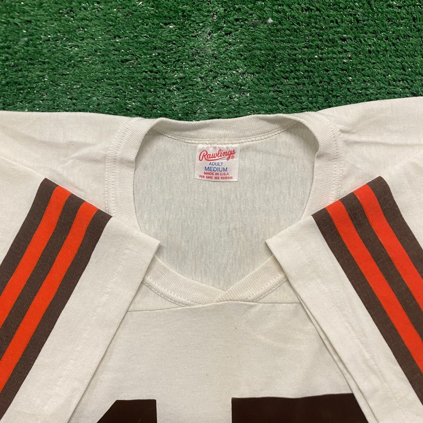 Vintage 80s Cleveland Browns Jersey Shirt Single Stitch Tee