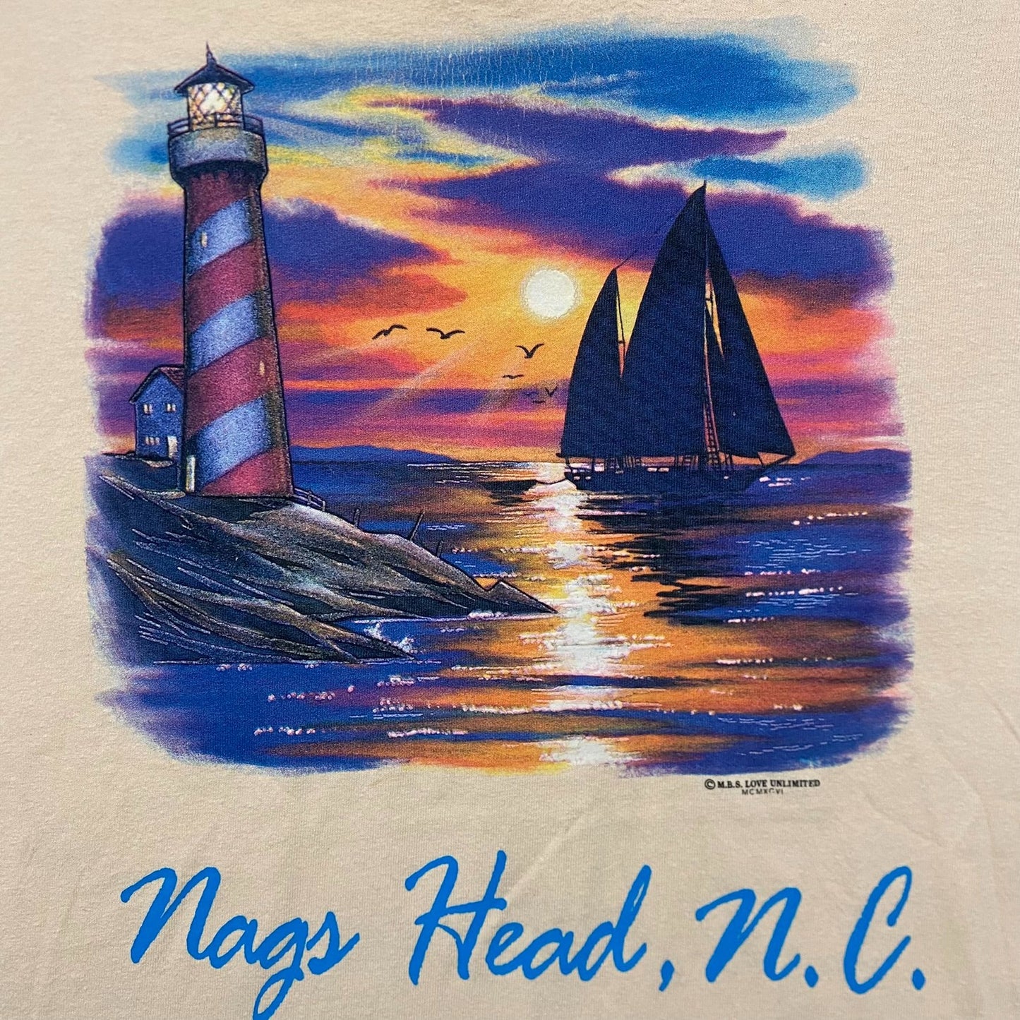 Vintage 80s Nags Head Shirt Single Stitch Beach Tourist Tee