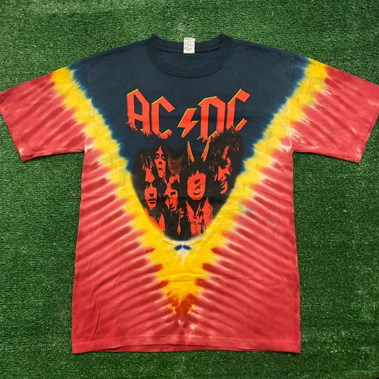 AC/DC Tie Dye Vintage Rock Band T-Shirt