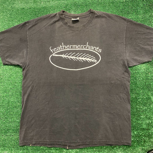 Vintage 90s Sun Faded Feathermerchants Rock Band Tee