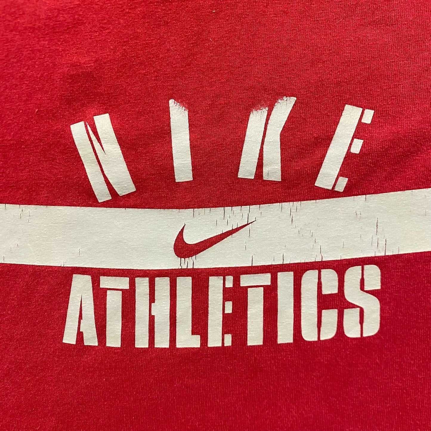 Vintage Y2K Nike Center Swoosh Shirt Red Drill Logo Tee